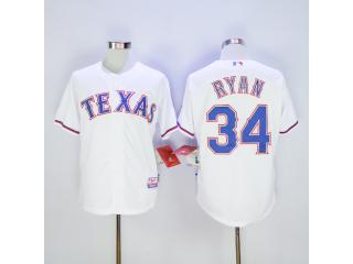 Texas Rangers 34 Nolan Ryan Baseball Jersey White