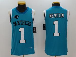 Carolina Panthers 1 Cam Newton Football Jersey vest Legend Light blue