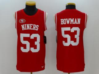 San Francisco 49ers 53 NaVorro Bowman Football Jersey vest Legend Red