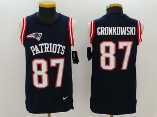 New England Patriots 87 Rob Gronkowski Football Jersey vest Legend Black