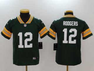 Youth Green Bay Packers 12 Aaron Rodgers Football Jersey Legend