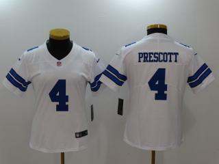 Women Dallas Cowboys 4 Dak Prescott Football Jersey Legend White