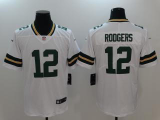Green Bay Packers 12 Aaron Rodgers Football Jersey Legend White