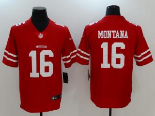 San Francisco 49ers 16 Joe Montana Football Jersey Legend Red