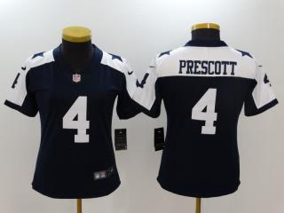 Women Dallas Cowboys 4 Dak Prescott Football Jersey Legend Navy Blue