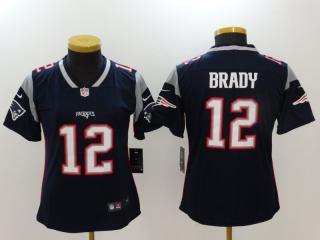 Women New England Patriots 12 Tom Brady Football Jersey Legend Navy Blue