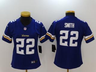 Women Minnesota Vikings 22 Harrison Smith Football Jersey Legend Blue