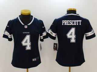 Women Dallas Cowboys 4 Dak Prescott Football Jersey Legend Navy Blue