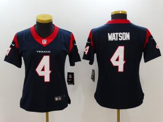 Women Houston Texans 4 Deshaun Watson Football Jersey Legend Navy Blue