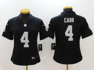 Women Oakland Raiders 4 Derek Carr Football Jersey Legend Black