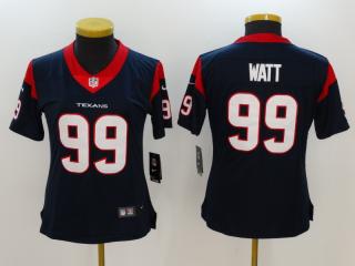 Women Houston Texans 99 JJ Watt Football Jersey Legend Navy Blue