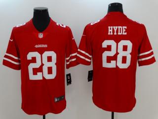 San Francisco 49ers 28 Carlos Hyde Football Jersey Legend Red