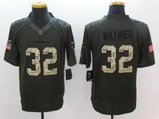 Arizona Cardinals 32 Tyrann Mathieu Green Salute To Service Limited Jersey