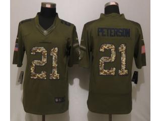 Arizona Cardinals 21 Patrick Peterson Green Salute To Service Limited Jersey