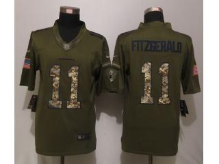Arizona Cardinals 11 Larry Fitzgerald Green Salute To Service Limited Jersey