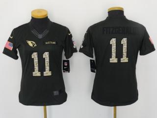 Women Arizona Cardinals 11 Larry Fitzgerald Anthracite Salute To Service Elite Jersey