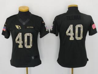 Women Arizona Cardinals 40 Pat Tillman Anthracite Salute To Service Elite Jersey