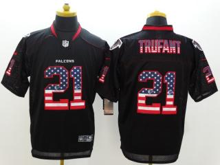 Atlanta Falcons 21 Desmond Trufant USA Flag Fashion Black Elite Jersey