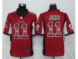 Atlanta Falcons 11 Julio Jones Red Strobe Limited Jersey