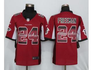 Atlanta Falcons 24 Devonta Freeman Red Strobe Limited Jersey