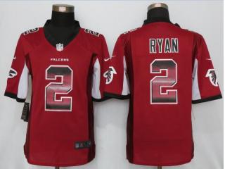 Atlanta Falcons 2 Matt Ryan Red Strobe Limited Jersey