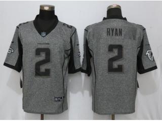 Atlanta Falcons 2 Matt Ryan Stitched Gridiron Gray Limited Jersey