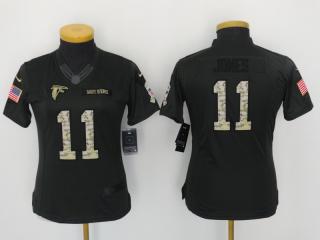 Women Atlanta Falcons 11 Julio Jones Anthracite Salute To Service Elite Jersey