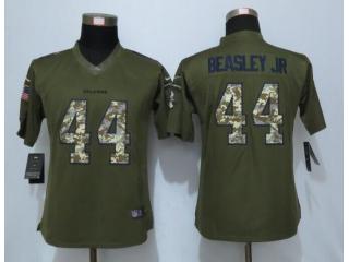 Women Atlanta Falcons 44 Vic Beasley Jr Green Salute To Service Limited Jersey