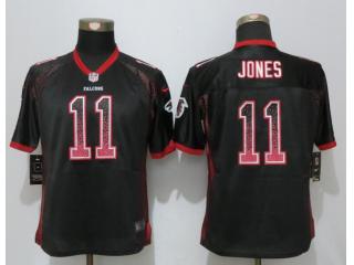 Women Atlanta Falcons 11 Julio Jones Drift Fashion Black Elite Jersey