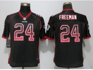 Women Atlanta Falcons 24 Devonta Freeman Drift Fashion Black Elite Jersey