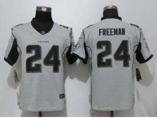 Women Atlanta Falcons 24 Devonta Freeman Nike Gridiron Gray II Elite Jersey