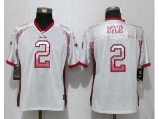 Women Atlanta Falcons 2 Matt Ryan Drift Fashion White Elite Jersey