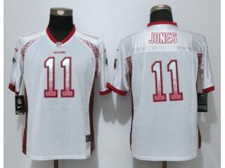 Women Atlanta Falcons 11 Julio Jones Drift Fashion White Elite Jersey