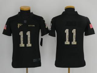 Youth Atlanta Falcons 11 Julio Jones Anthracite Salute To Service Elite Jersey