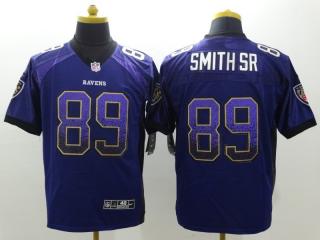 Baltimore Ravens 89 Steve Smith Sr Drift Fashion Purple Elite Jersey