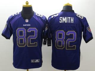 Baltimore Ravens 82 Torrey Smith Drift Fashion Purple Elite Jersey