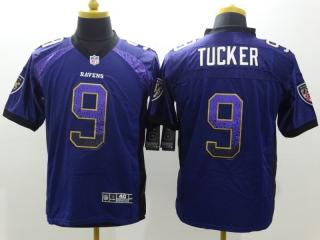 Baltimore Ravens 9 Justin Tucker Drift Fashion Purple Elite Jersey