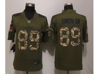 Baltimore Ravens 89 Steve Smith Sr Green Salute To Service Limited Jersey