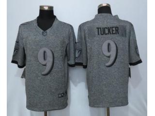 Baltimore Ravens 9 Justin Tucker Stitched Gridiron Gray Limited Jersey
