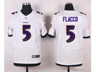 Baltimore Ravens 5 Joe Flacco Elite Football Jersey White