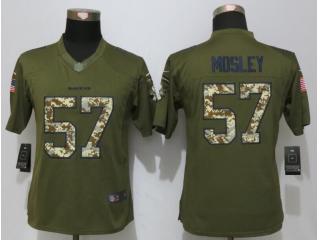 Women Baltimore Ravens 57 C.J. Mosley Green Salute To Service Limited Jersey
