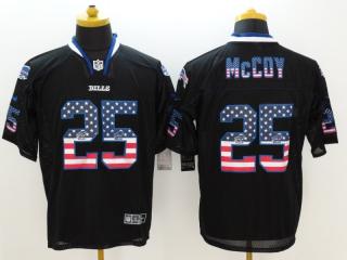Buffalo Bills 25 LeSean McCoy USA Flag Fashion Black Elite Jersey