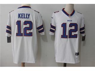 Buffalo Bills 12 Jim Kelly Football Jersey White Fan Edition