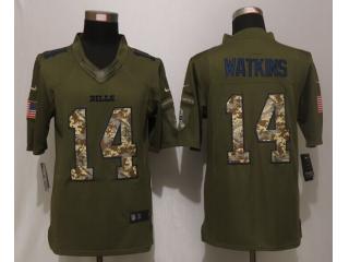 Buffalo Bills 14 Sammy Watkins Green Salute To Service Limited Jersey