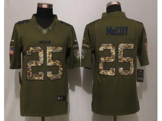 Buffalo Bills 25 LeSean McCoy Green Salute To Service Limited Jersey