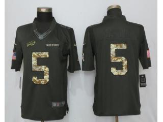 Buffalo Bills 5 Tyrod Taylor Anthracite Salute To Service Limited Jersey