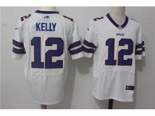 Buffalo Bills 12 Jim Kelly Elite Football Jersey White