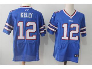 Buffalo Bills 12 Jim Kelly Elite Football Jersey Blue