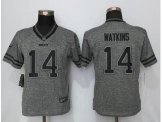 Women Buffalo Bills 14 Sammy Watkins Stitched Gridiron Gray Limited Jersey