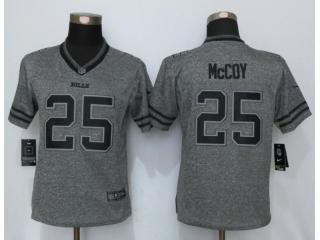 Women Buffalo Bills 25 LeSean McCoy Stitched Gridiron Gray Limited Jersey